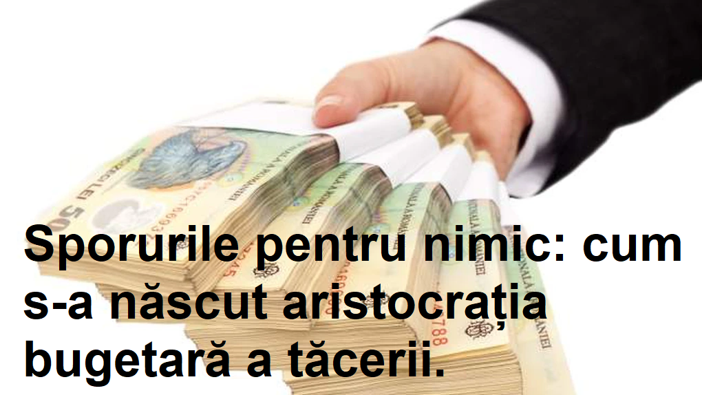 2025. Sporurile pentru nimic: cum s-a născut aristocrația bugetară a tăcerii. 2025. Sporurile pentru nimic: cum s-a născut aristocrația bugetară a tăcerii.